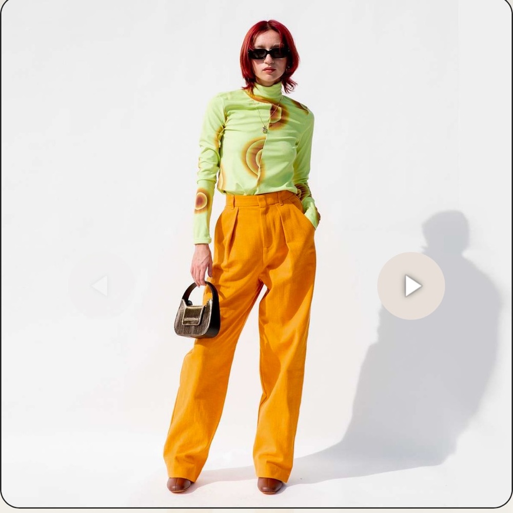 Mara Hoffman Marella Trouser Pants in Mustard